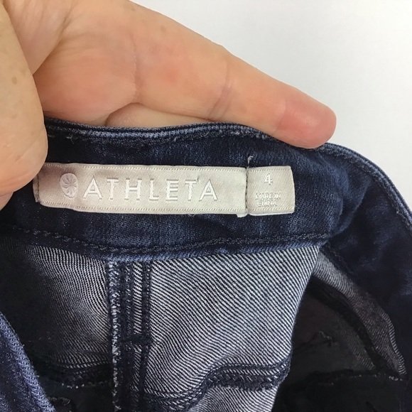 Athleta Sculptek Skinny Jeans Overdye Wash Size 4 - Picture 3 of 6